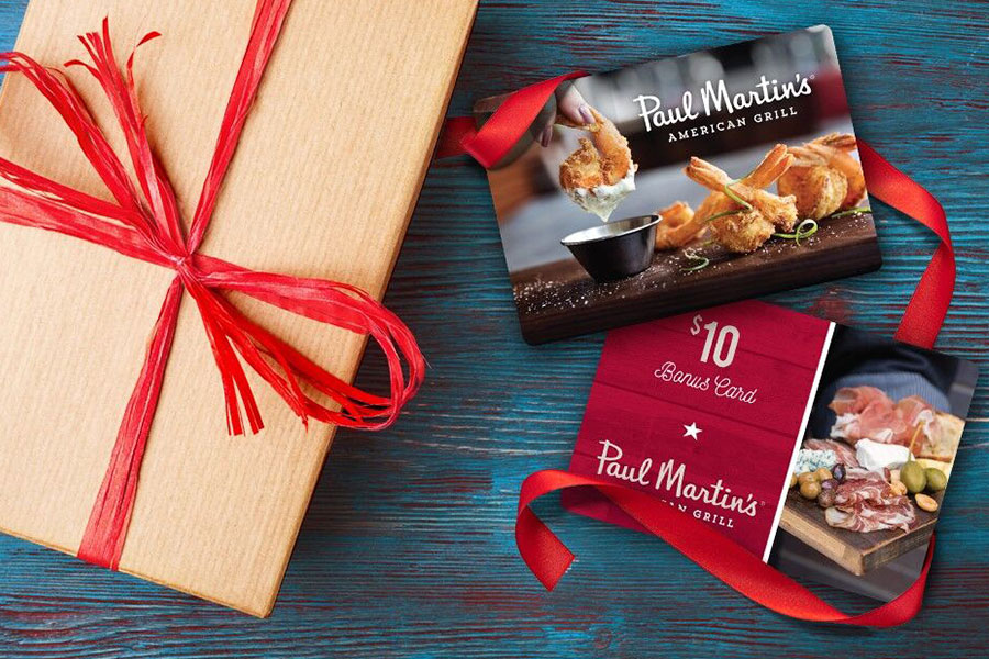 Holiday Gift Card at Paul Martin’s American Grill